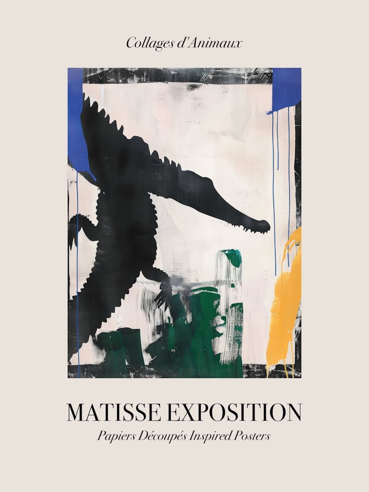 Crocodile 4 Matisse Inspired Exposition Animals Poster