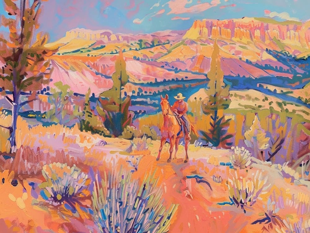 Cowboy Painting Bryce Canyon Utah 3