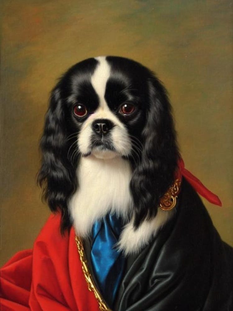 Japanese Chin 2 Renaissance Portrait Oil Painting
