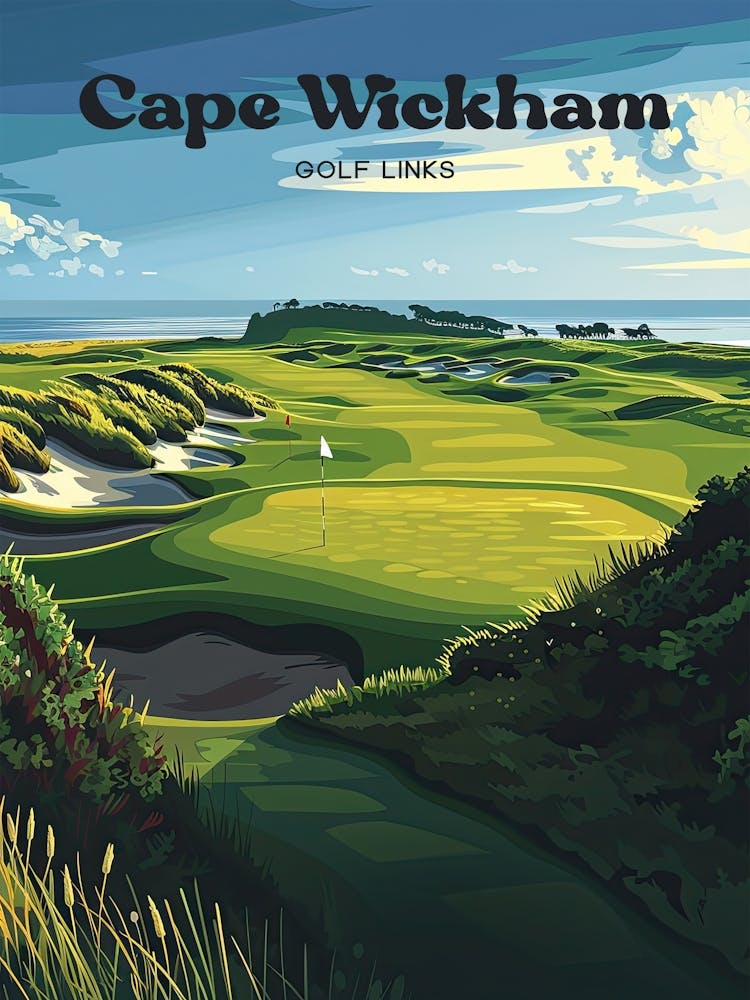 Cape Wickham Golf Course - Illustration d'Art