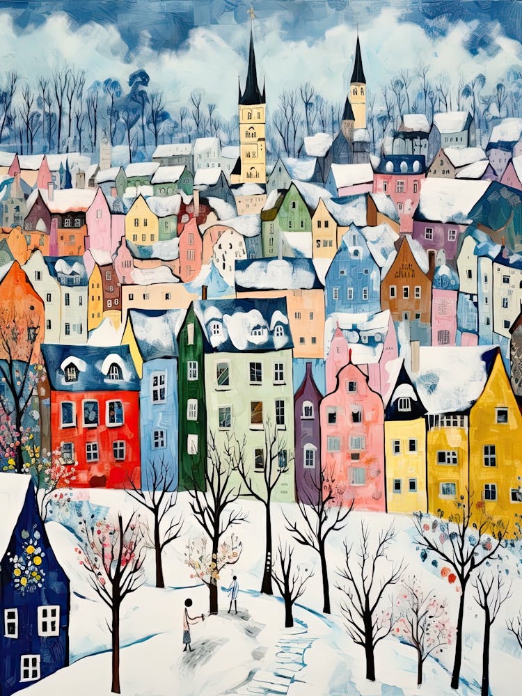Winter Snow Nuremberg   Germany Snow Illustration