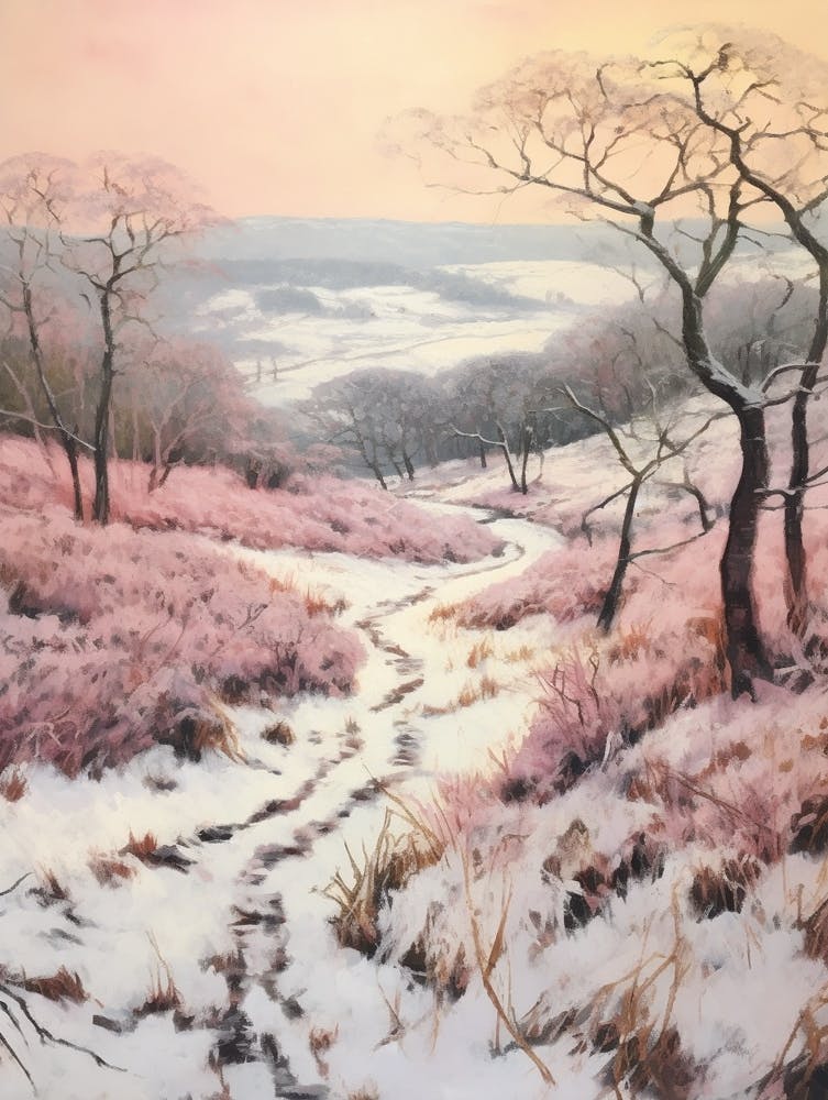 Dreamy Winter Painting Exmoor National Park England 4