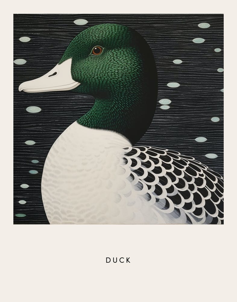 Ohara Koson Inspired Bird Painting Duck 1 Poster