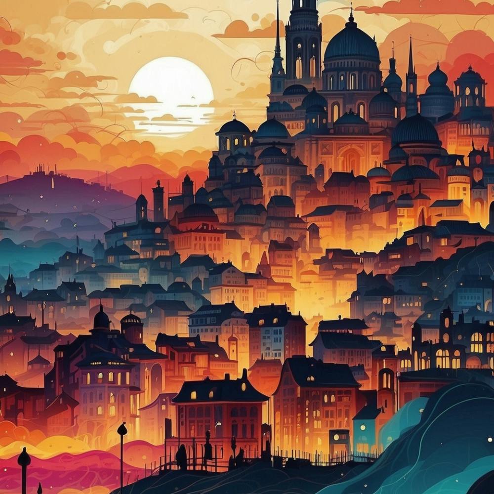 City At Sunset