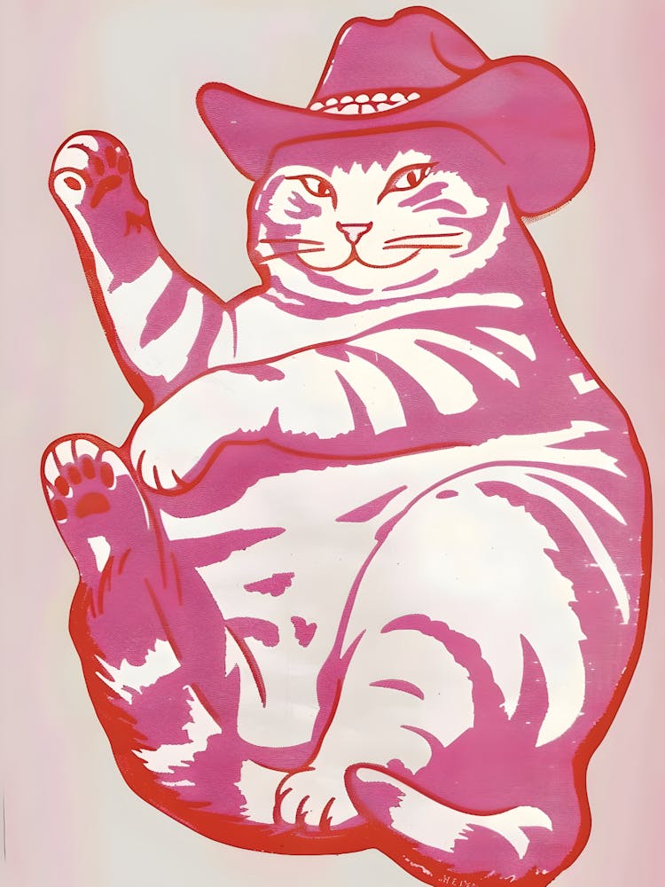 Cat In Cowboy Hat
