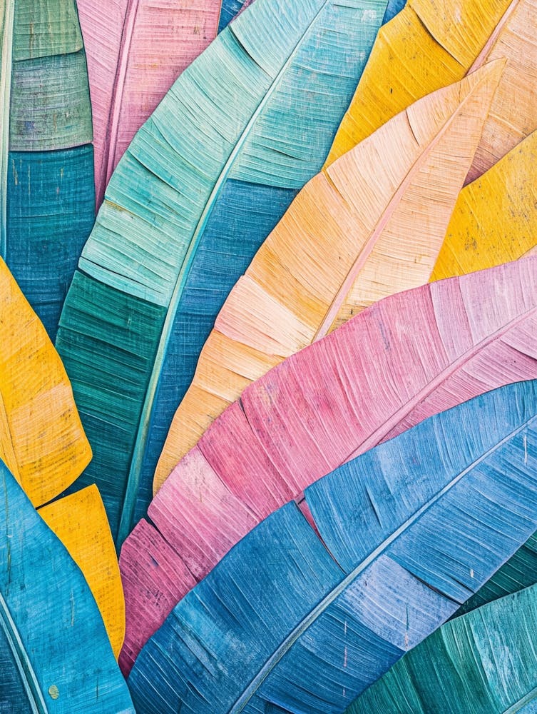 Colorful Tropical Leaves Background