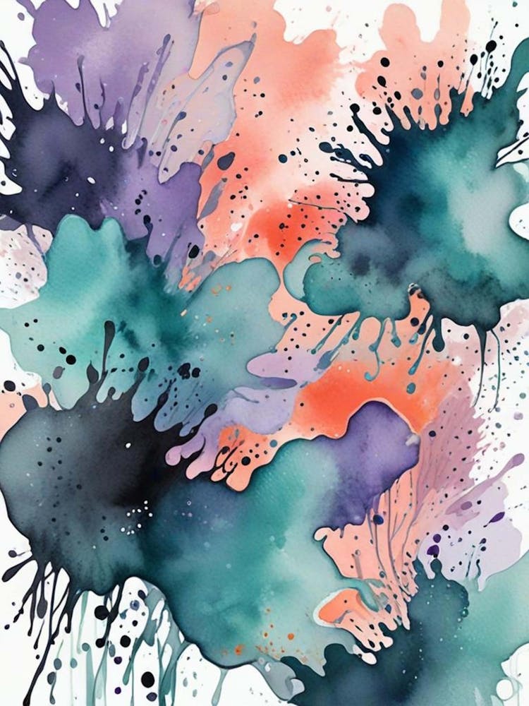 Abstract Watercolor Splashes (1)