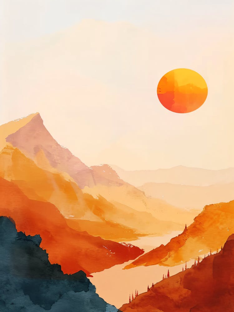 Sunset In The Mountains 3