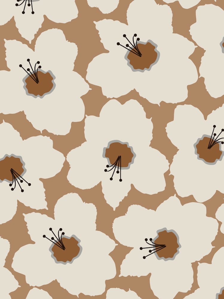Retro Floral Earth Tones