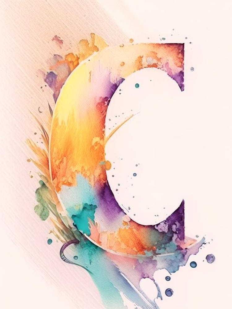 C, Letter, Alphabet Storybook Watercolour 5