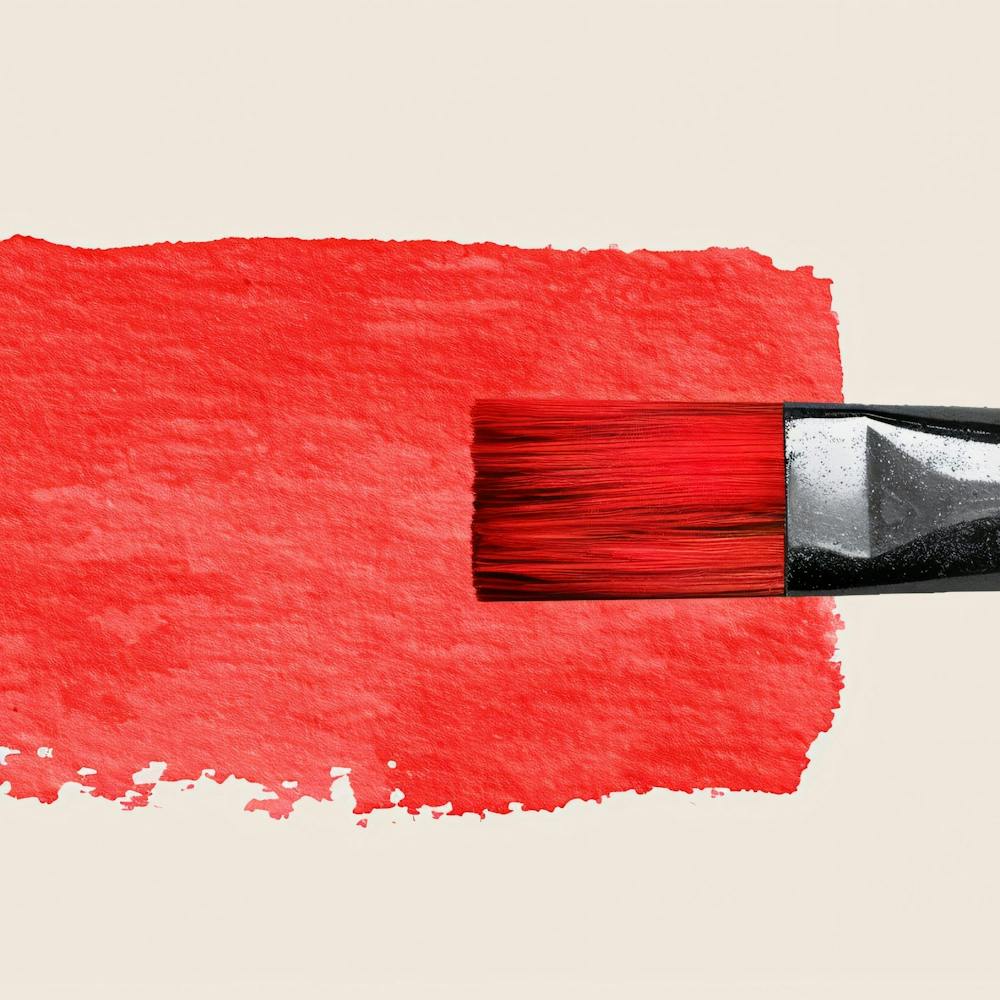 Red Paint Brush