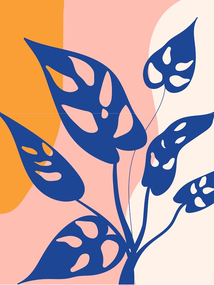 Abstract Painting Boho Matisse Inspired