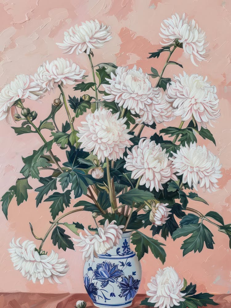 A World Of Flowers Chrysanthemum 1 Painting