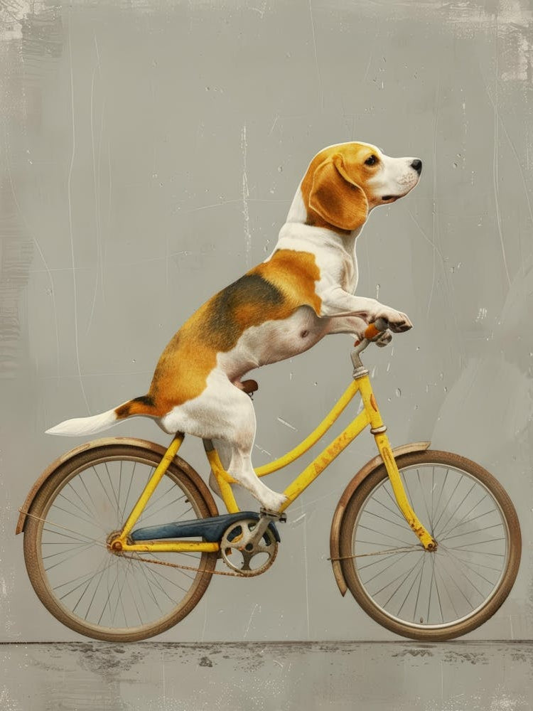 Beagle On A Bike