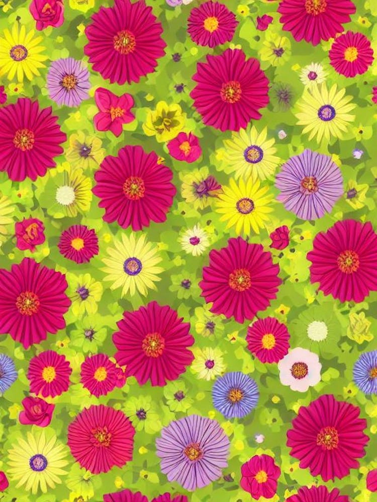 Heather Repeat Retro Flower