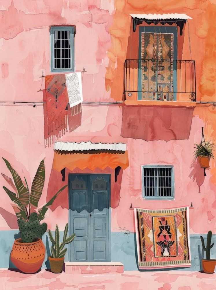 Pink House In Mexico