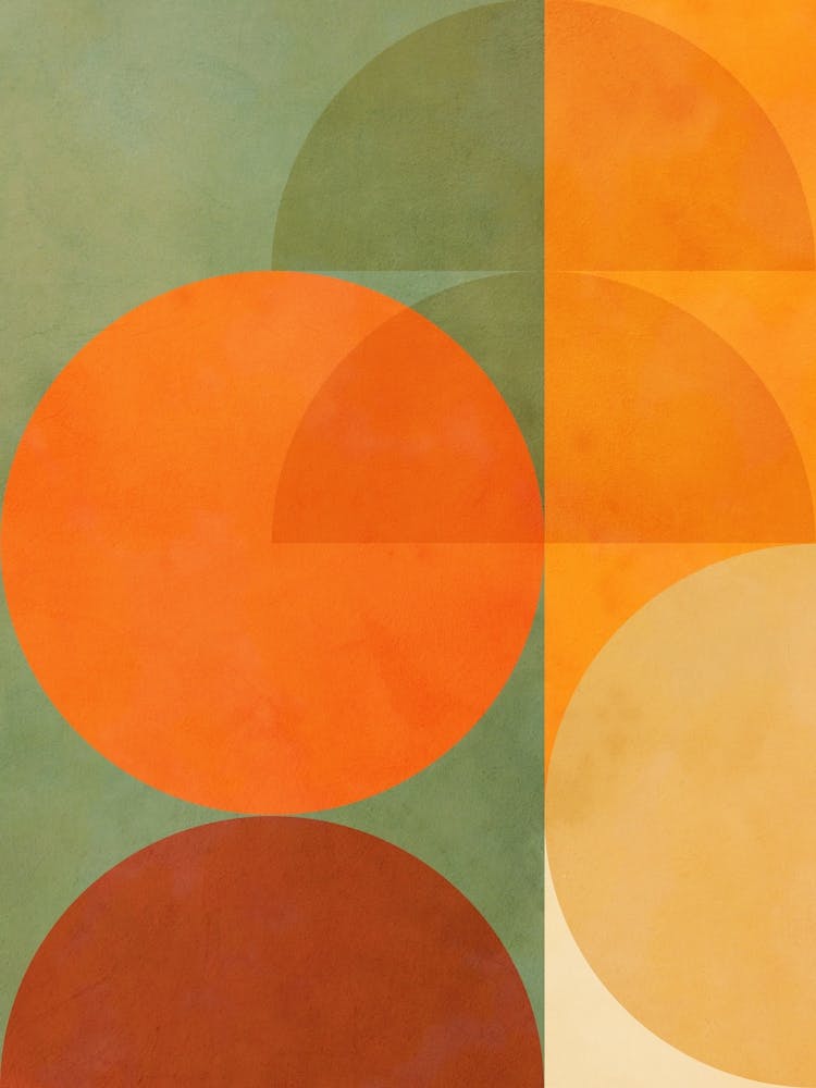 Mid Mod Retro Geo Fall colours 1/2