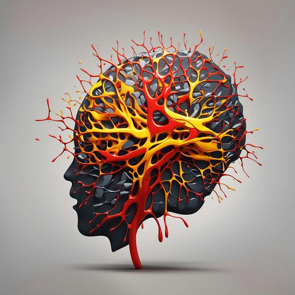 Human Brain With Blood