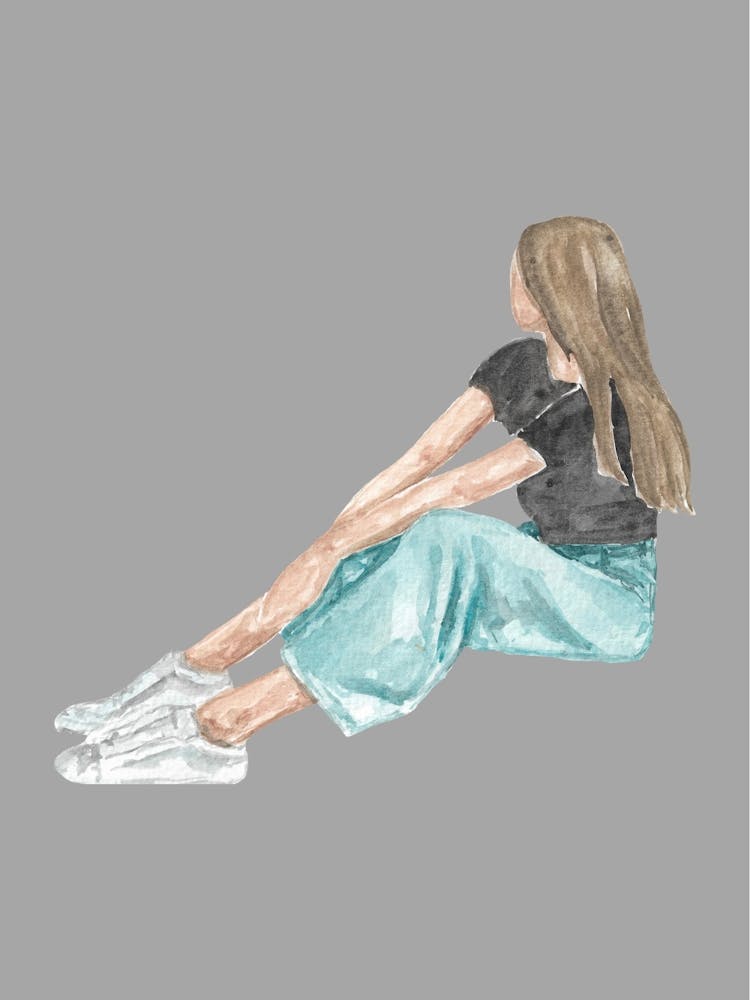 Girl Sitting On The Floor