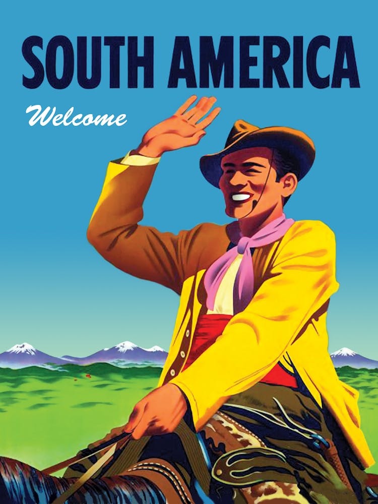 South America, Smiling Cowboy On A Horse