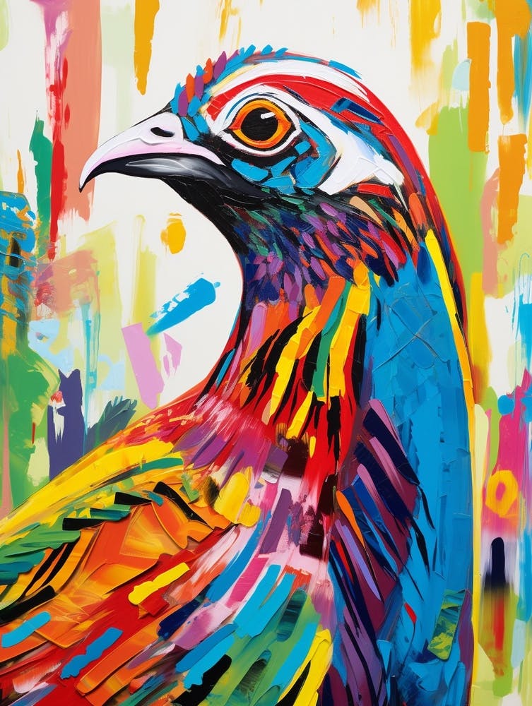 Colourful Bird Painting Pheasant 6