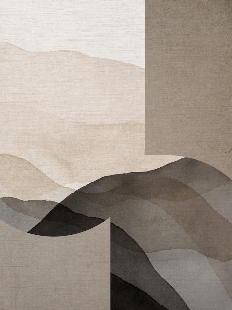 Tan and Beige Abstract Boho