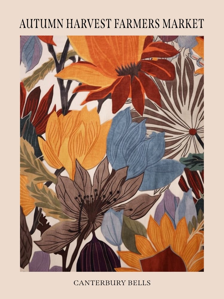 Fall Botanicals Canterbury Bells 1 Poster