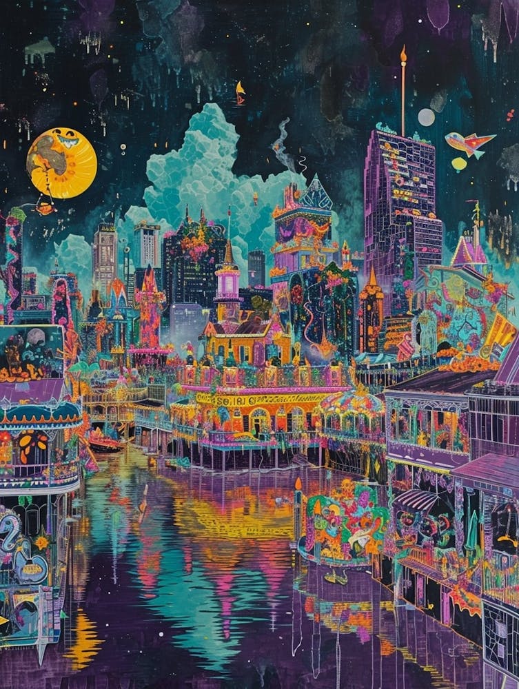 Mardi Gras World Painting 4