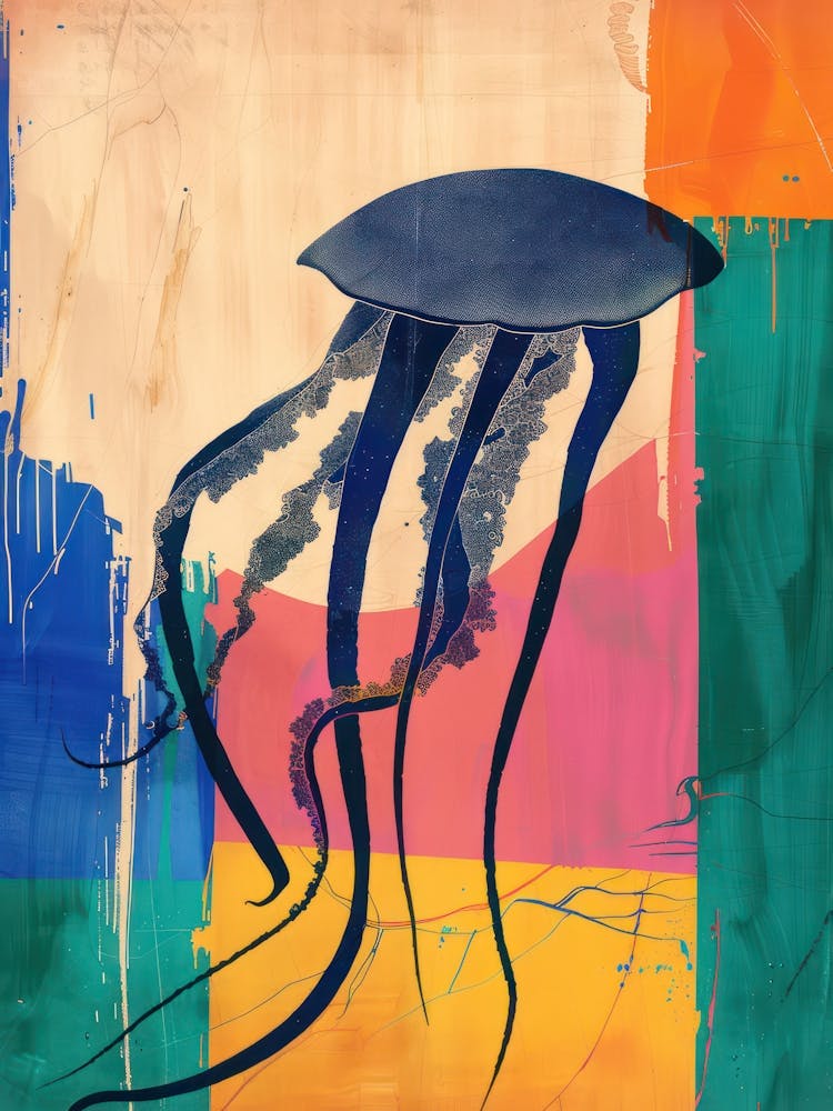 Jellyfish 3 Cut Out Collage