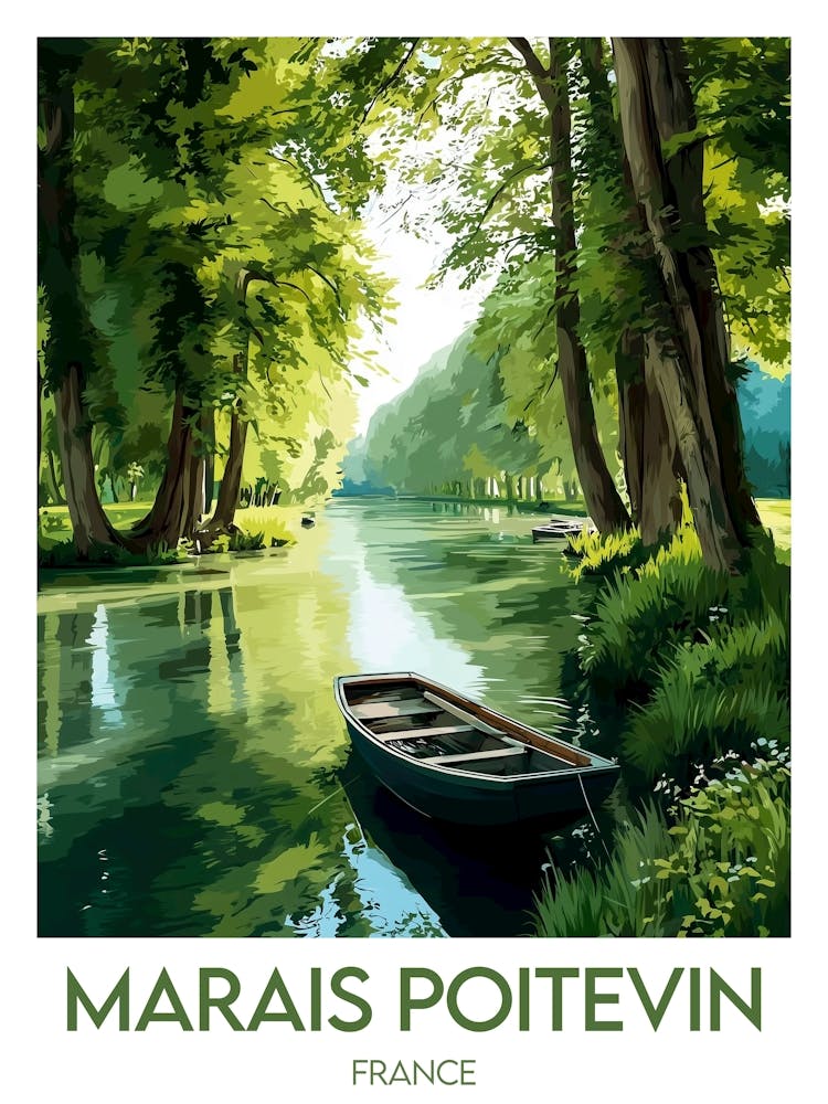 Affiche de voyage Marais Poitevin