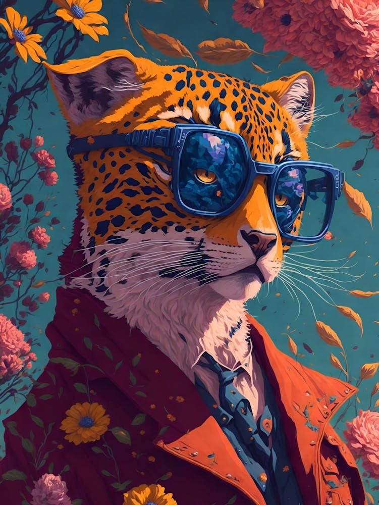 Cool Cheetah With Glasses Pop