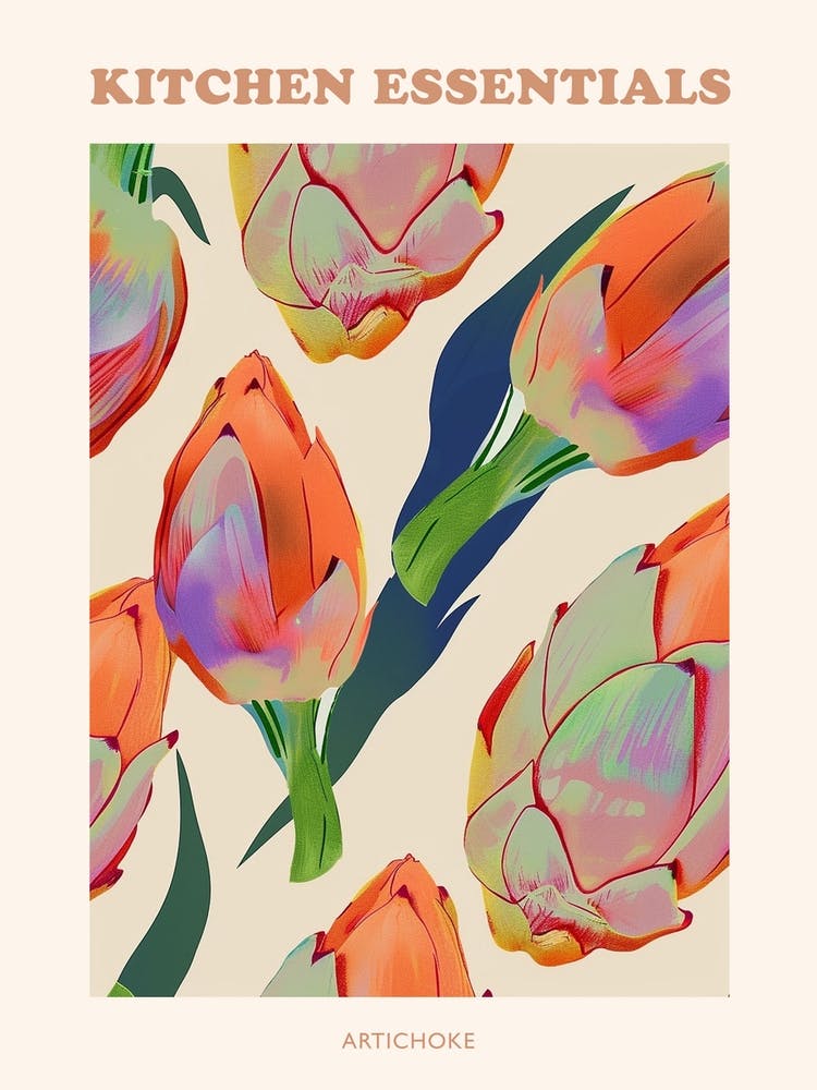 Artichoke Abstract Pattern Poster 2