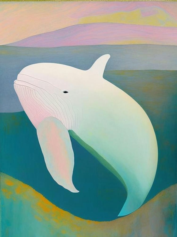 Beluga Whale Abstract
