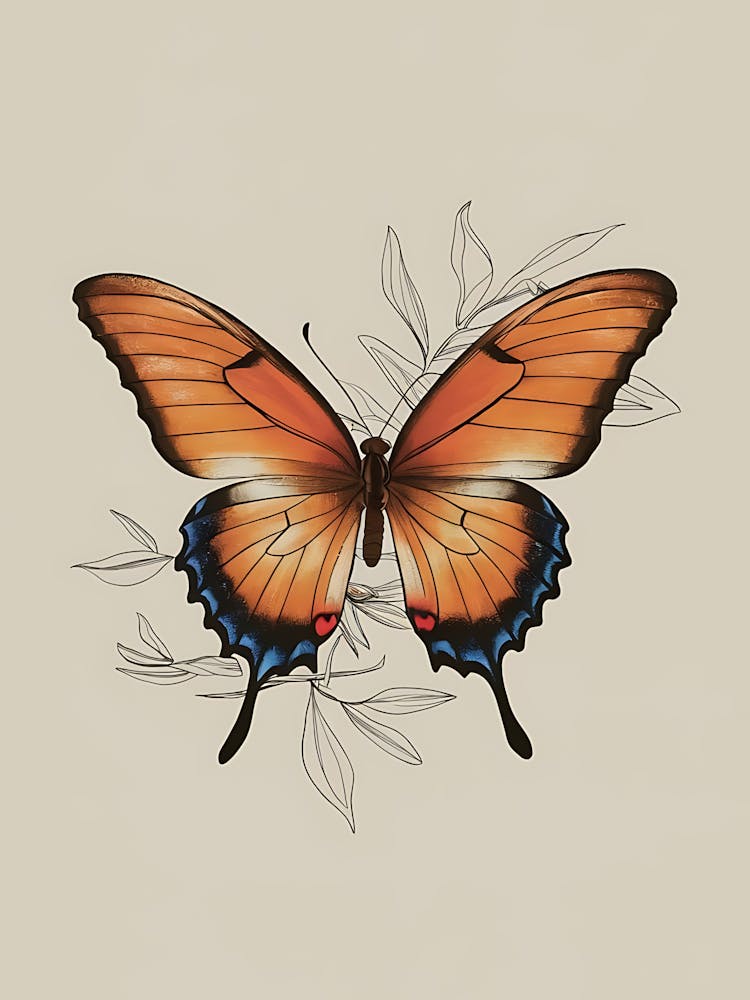 Butterfly On A Branch