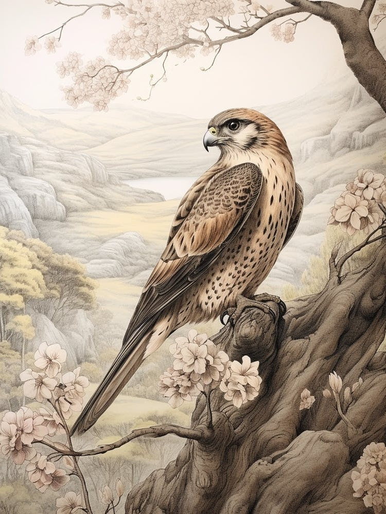 Storybook Animal Watercolour Falcon 3