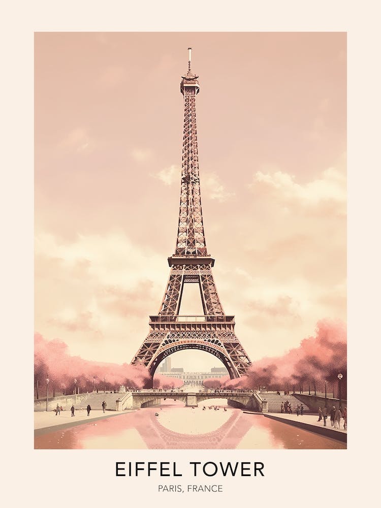 Eiffel Tower Paris France 2 Travel Poster