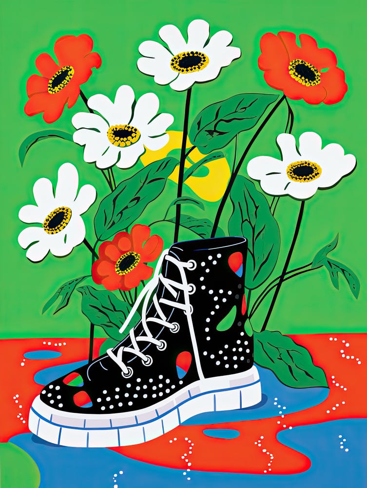 Sneaker Blossoms: Floral Fantasy on Footwear