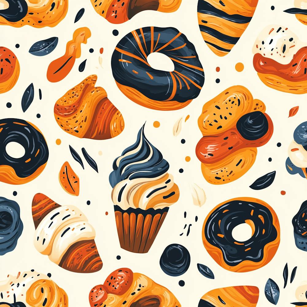 Donuts Seamless Pattern