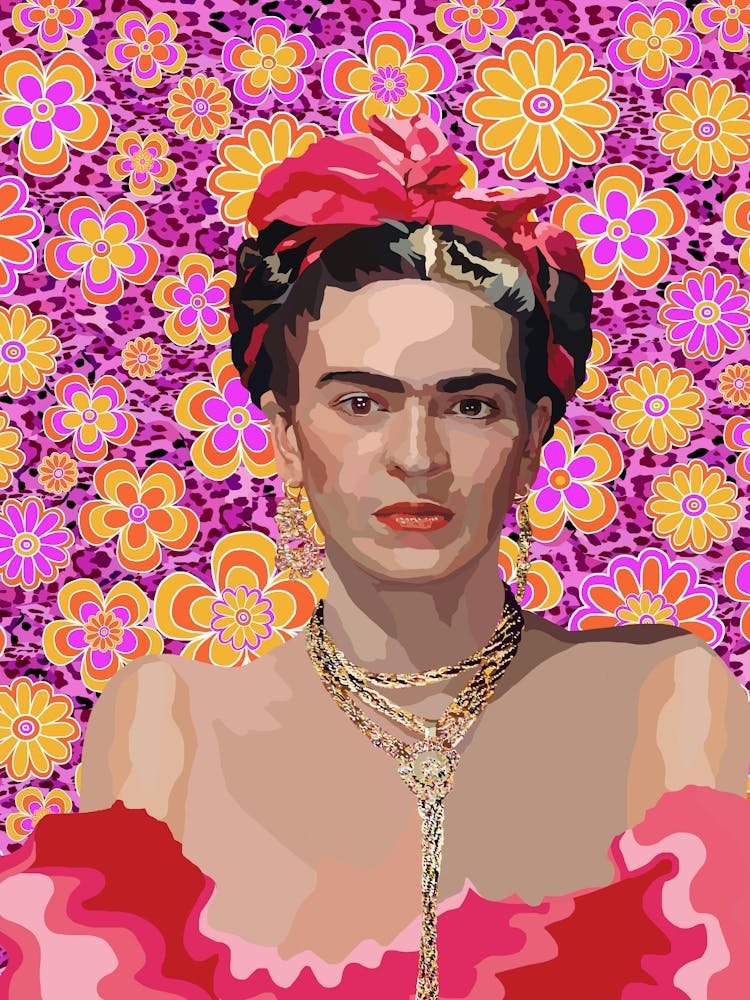 Frida Kahlo in Magenta