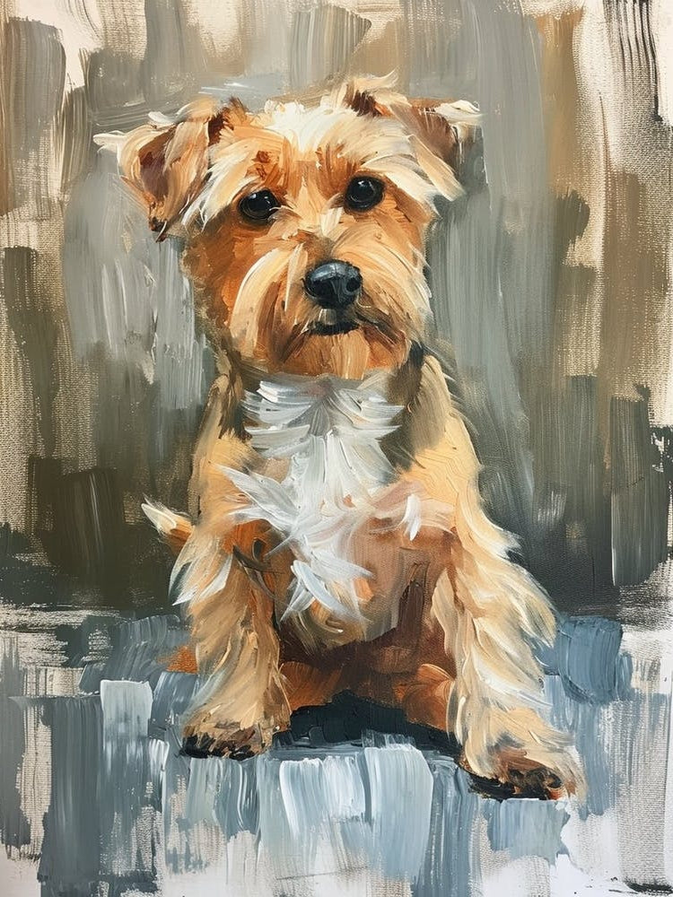 Dandie Dinmont Terrier Acrylic Painting 2