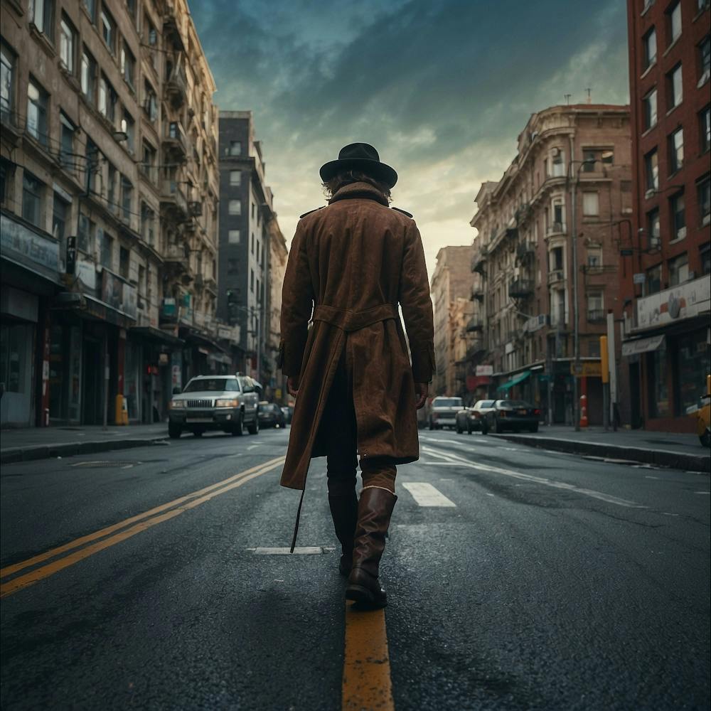 Man Walking Down The Street