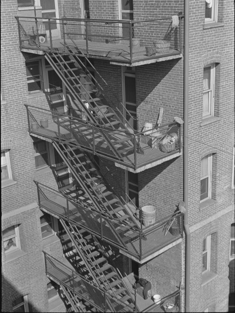 Untitled Photo, Possibly Related To Rear Stairs Of Apartment House, L Street, N