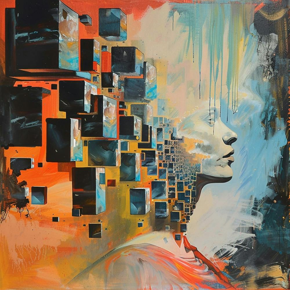 Abstract Of A Woman'S Head