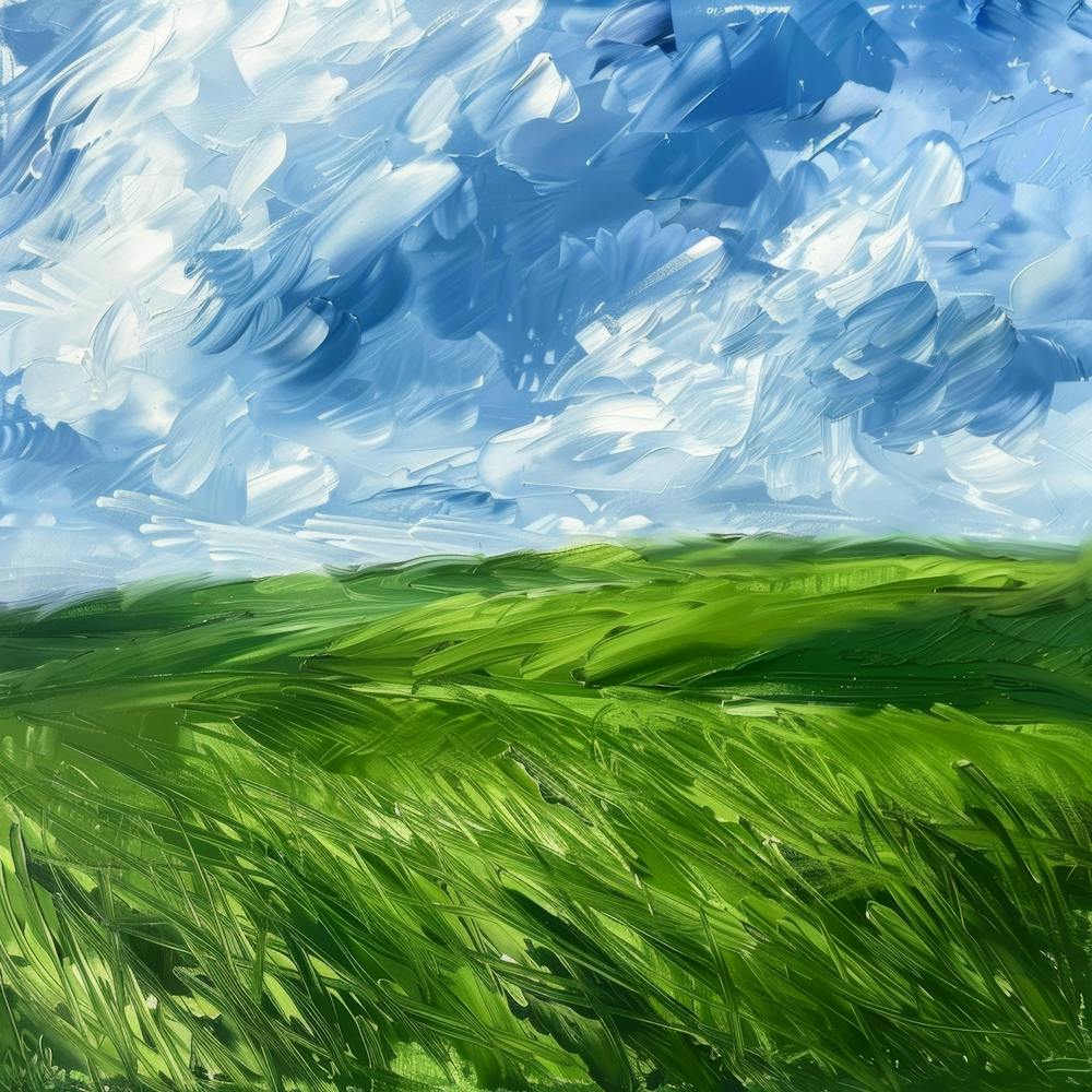 Green Grass And Blue Sky