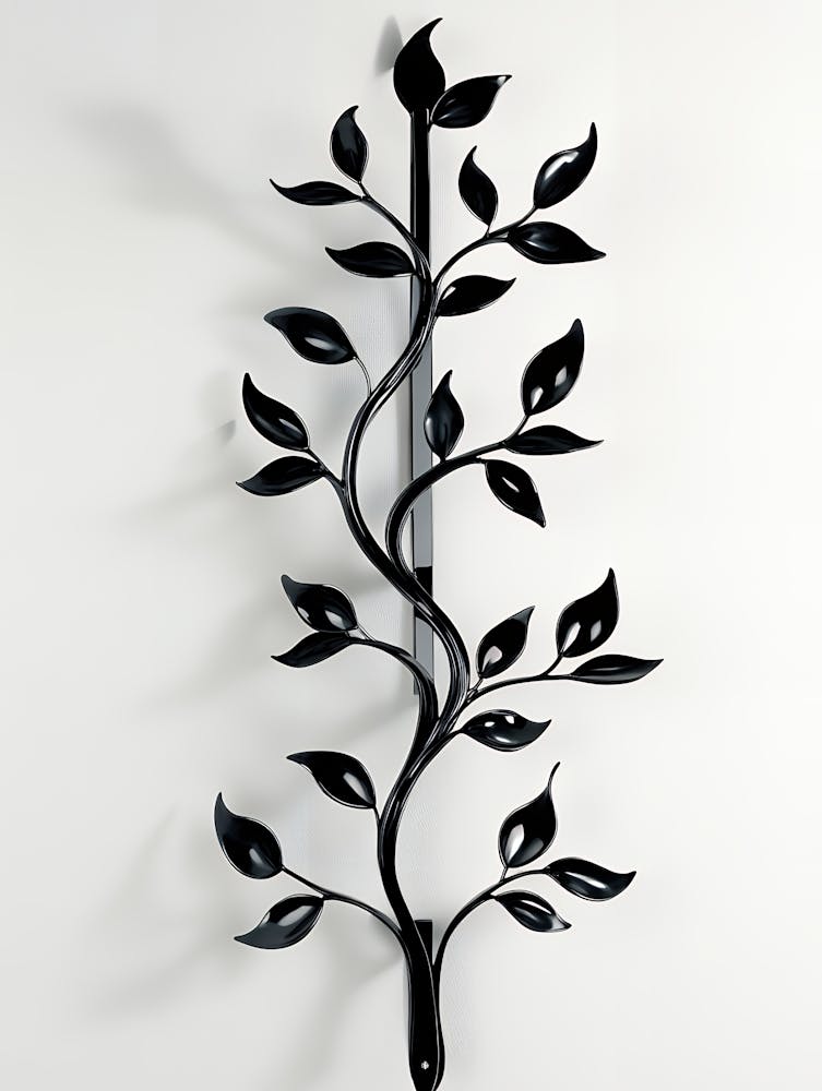 Black Leaf Wall Art