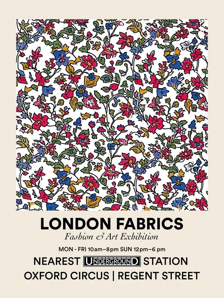 Poster Petalgrove London Fabrics Floral Pattern 1
