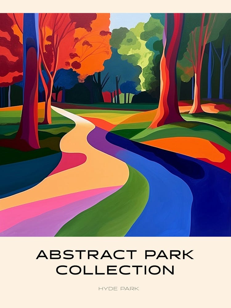 Abstract Park Collection Poster Hyde Park London 4