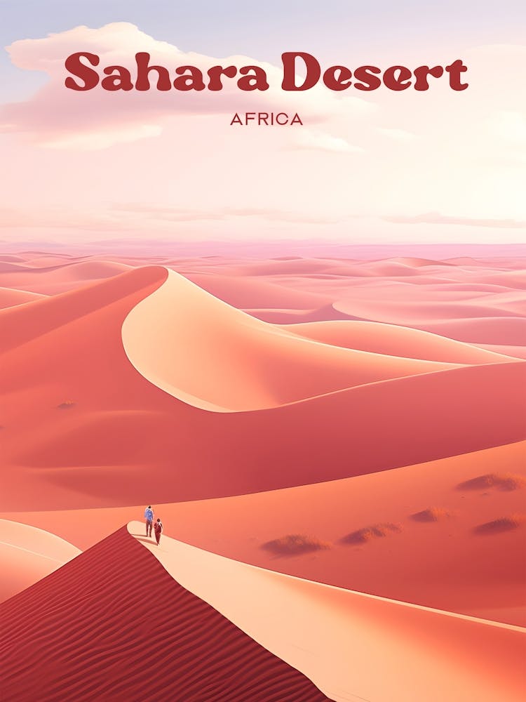 Art de Voyage Dune Désert du Sahara Égypte