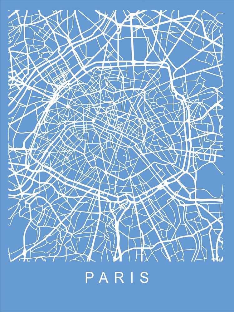 Paris Map Blueprint
