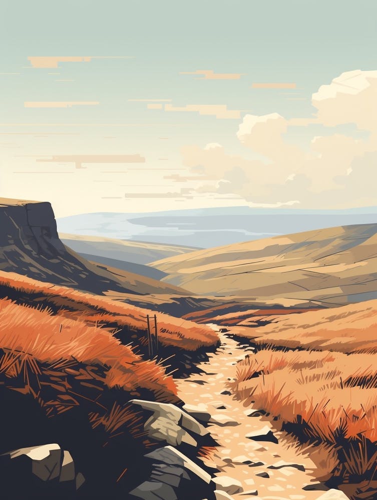 Pennine Way England 3 Hiking Trail Landscape